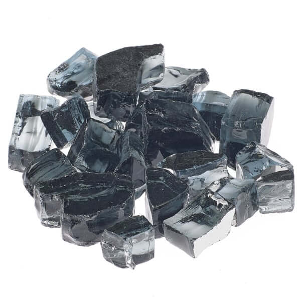 Vesper Black fire pit glass