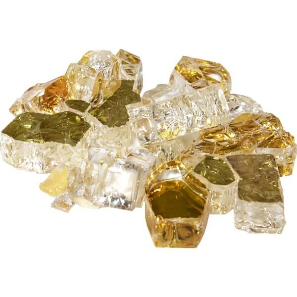 Amber Diamond fire pit glass